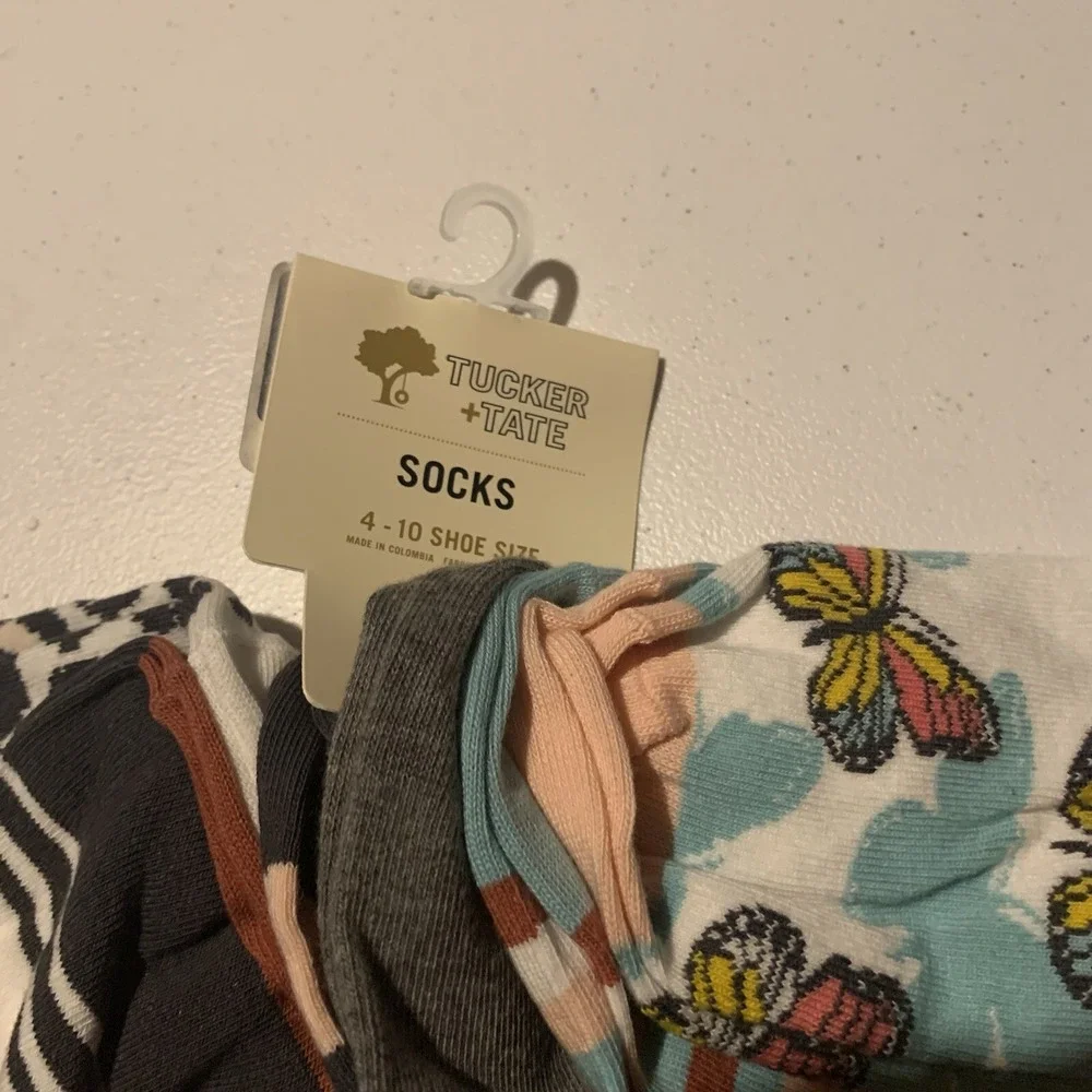 TUCKER + TATE Kids' 6-Pack Low Cut Socks Shoe Size 4-10 NWT 5181